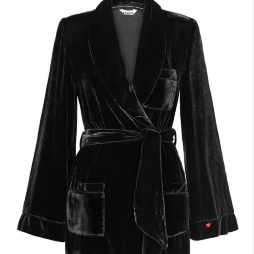 Rare, Luxury ‘Sleeping with JACQUES’ Bon Vivant Velvet Robe